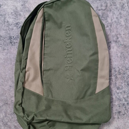 Heineken collectible backpack like new khaki