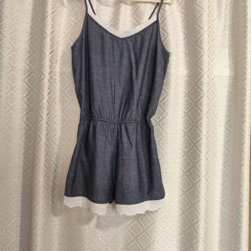 Esmara one-piece like new, 100% cotton, white and blue