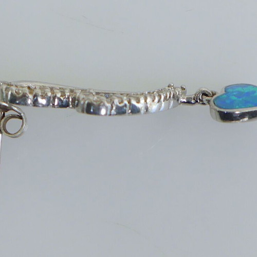 Silver 925 earrings with natural opal stone like new