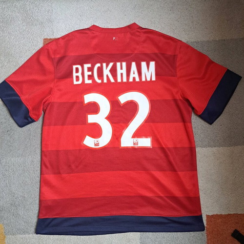 PSG Football Jersey with Beckham used, official replica, size S-M