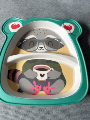 Children's plate with 2 compartments new