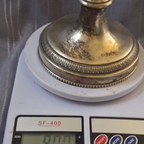 Silver 925 Handmade Five-Arm Baroque Candlestick
