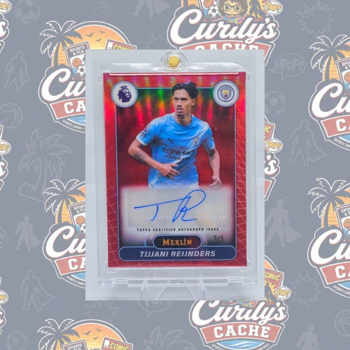 Tijjani Reijnders Man City Topps Merlin Premier League 2026 Signed Card like new