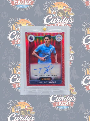 Tijjani Reijnders Man City Topps Merlin Premier League 2026 Signed Card like new