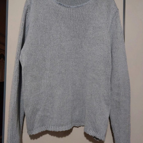 Blue knitted sweater
