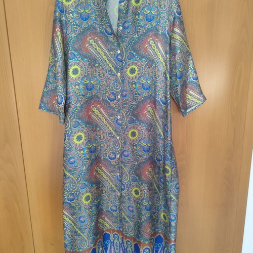 Lumina satin tunic with belt like new, sizes S/M/L, colorful