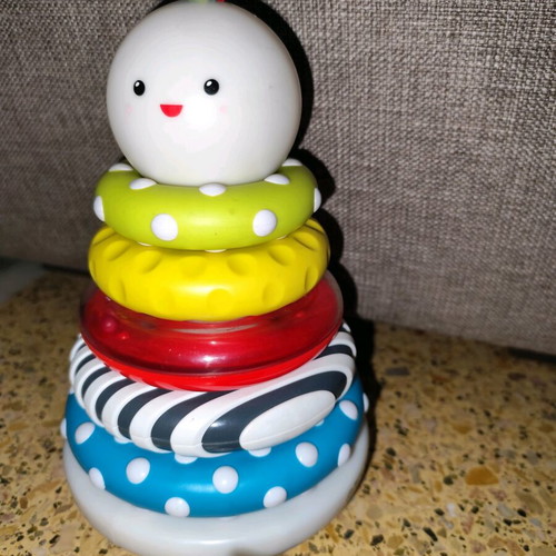 Little Senses stacking rings toy used, light-up baby toy