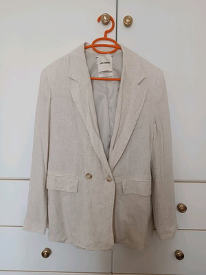 Linen style jacket new, unworn beige Pull & Bear