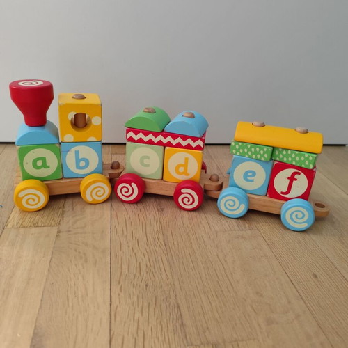 ELC wooden stacking train like new
