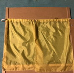 Used puppet theater with wear and missing support side