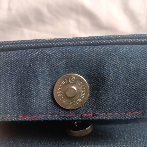 Mini Skondras bag blue denim with strass logo like new