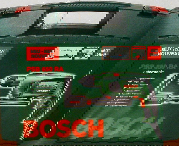 BOSCH PSB 650 RA ΚΡΟΥΣΤΙΚΟ ΔΡΑΠΑΝΟ 650 WATT ME ΑΠΟΡΡΟΦΗΤΗΡΑ ΣΚΟΝΗΣ [ΣΦΡΑΓΙΣΜΕΝΗ ΣΥΣΚΕΥΑΣΙΑ]