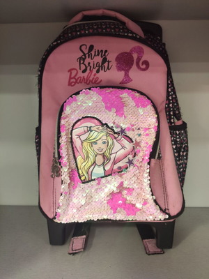 Barbie toddler trolley with sequins like new