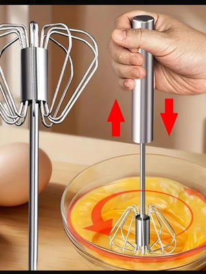 Manual mixer made of stainless steel new for eggs and cream