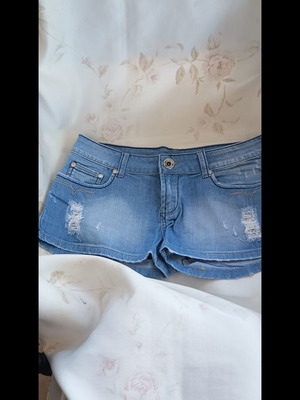Denim shorts light blue with rips like new