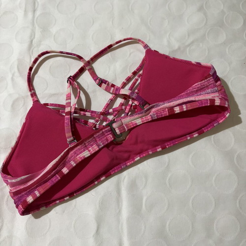 Hollister bikini top like new, striped pink shades, size XS