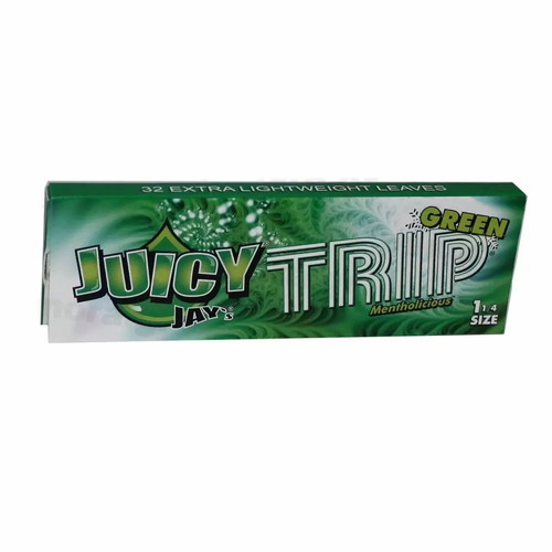 Juicy Jays 1 1/4 Trip Green rolling paper new