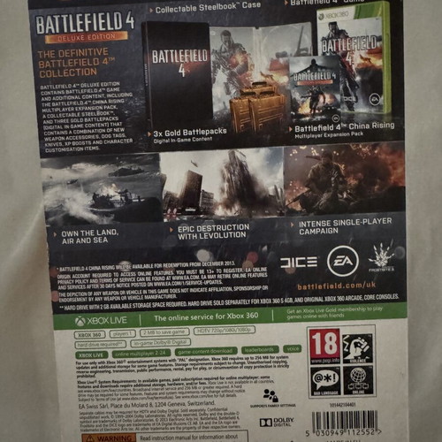 Battlefield 4 Deluxe Edition Xbox 360 like new