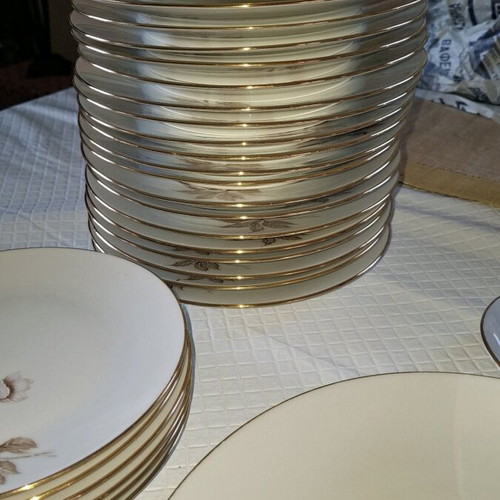 Scherzer porcelain dinnerware set used, pack of 35 pieces