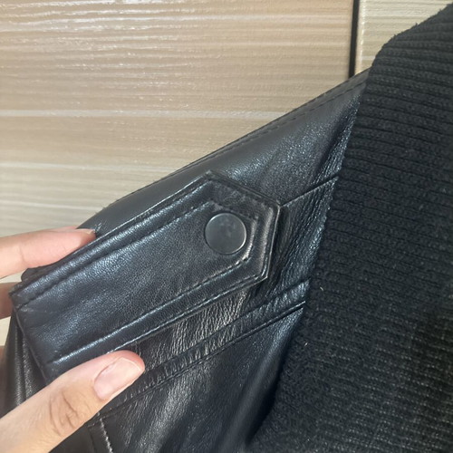 Brokers Jeans men's leather jacket, black, size L