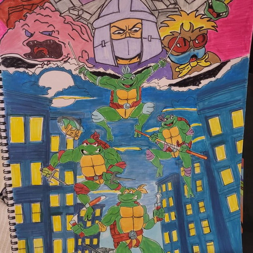 Watercolor cartoons new, with marker, size 29×39