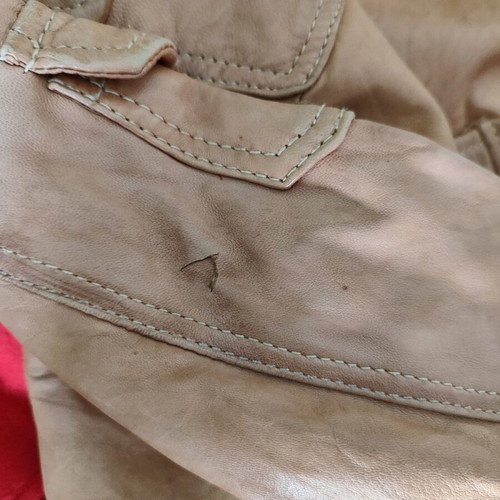 Toi&Moi leather jacket used, tabba color, size medium