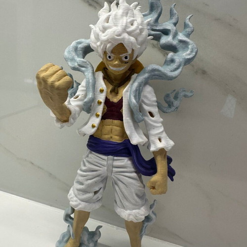 3D Luffy Gear 5 figure new, hand-painted collectible