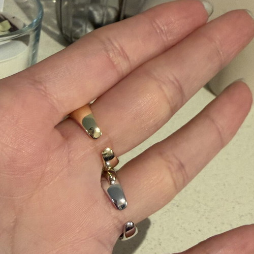 Nomination stainless steel rings like new, gold and silver color, adjustable