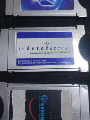 Conditional Access Modules CAM used, pack of 3 (X-CAM, Irdeto Access, Aston)