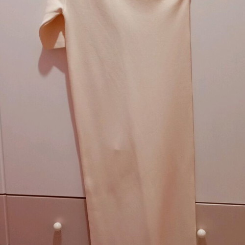 Zara tight knit midi dress new, beige, size S