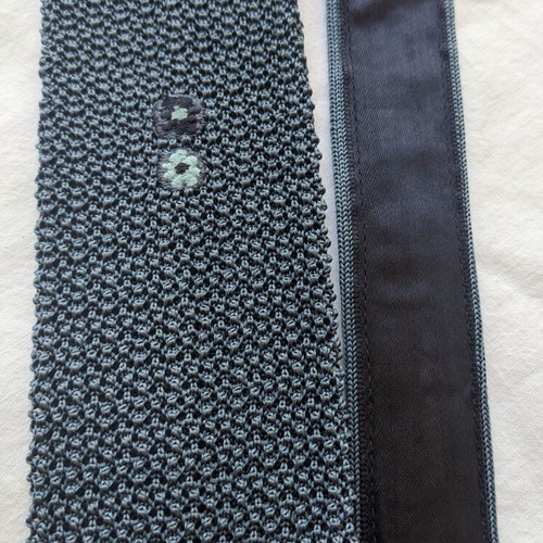 Paul Smith silk knitted tie like new, blue with square end