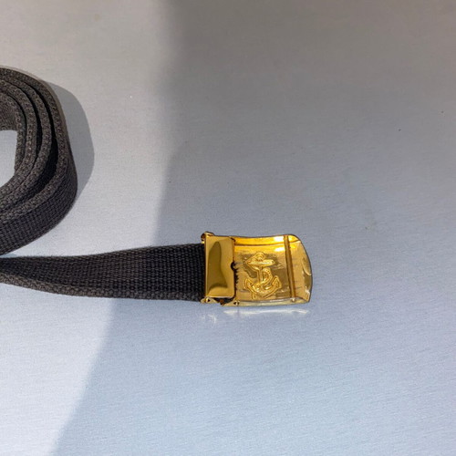 Men's authentic navy belt length 110 cm