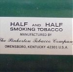  Half & Half παλιό μεταλλικό κουτί καπνού πίπας άδειο με πλαστικό καπάκι