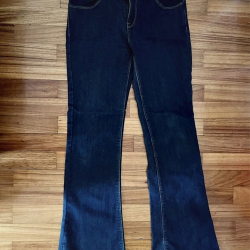 Pink Woman jeans size small bell-bottom like new, blue