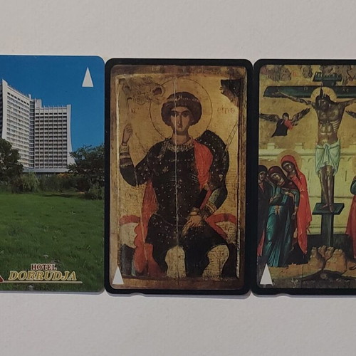 Betkom Bulgarian phone cards used, set of 3, 1993–1994