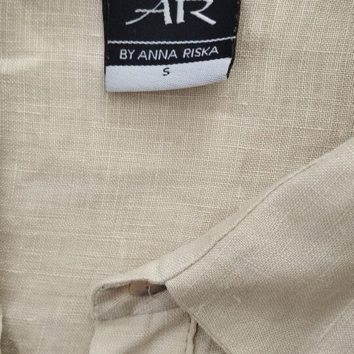 Anna Riska linen shirt 100% beige like new, size S