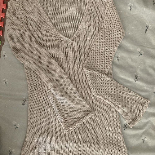 Nouveau beige knit dress used, size S