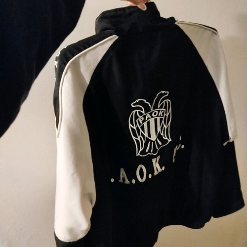 PAOK jacket used, size M, black and white