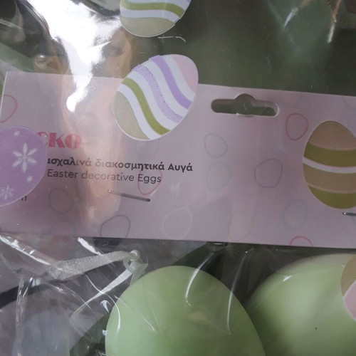 Easter eggs with plate new, 8 decorative eggs 35cm Vicko