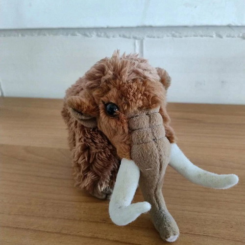 Plush Mammoth Bear used with slight discoloration, height 14 cm