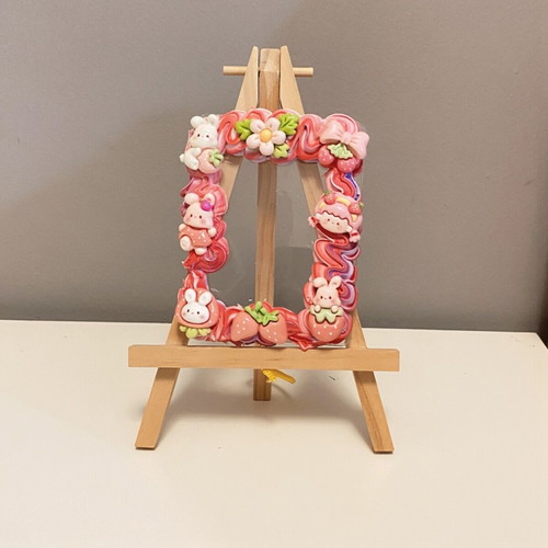 Pink Decoden Toploader decorated, new