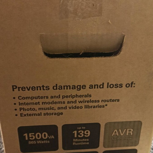 APC Back-UPS Pro 1500VA/865W used model BR1500GI