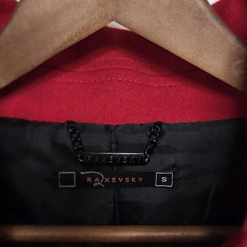 Raxevsky coat 80% wool red like new, size S