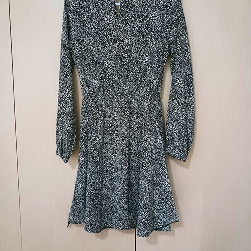 Pois black and white dress, size S/M