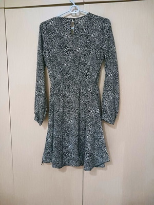 Pois black and white dress, size S/M
