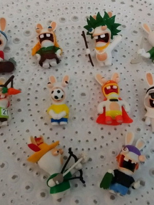 Rabbits Invasion figures used, pack of 11, official Ubisoft collection