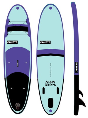 Sup Cohete Aqua Drops 10.2 Inflatable like new with pump and bag
