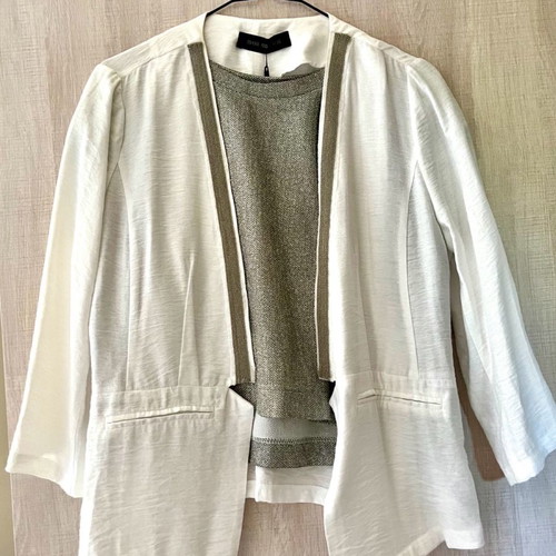 Trash & Luxury summer jacket new, size M, white with silver detail