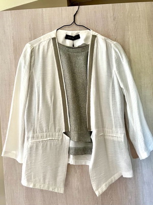 Trash & Luxury summer jacket new, size M, white with silver detail