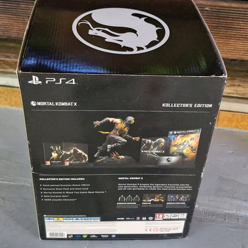 Playstation 4 box Mortal Kompat X collector's edition like new